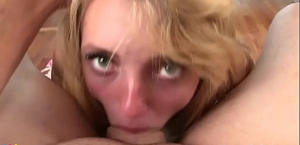  Blonde Teen Ally  Swallows warm jizz